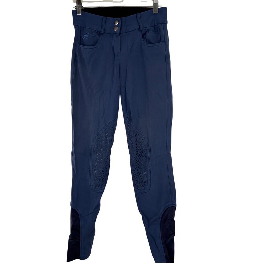 Piper by Smartpak Women's Equestrian Navy Blue Breeches Pants Size 26R